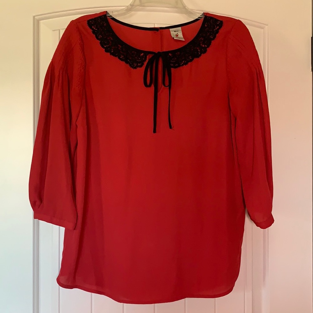 LC Lauren Conrad Disney Snow White Red Top